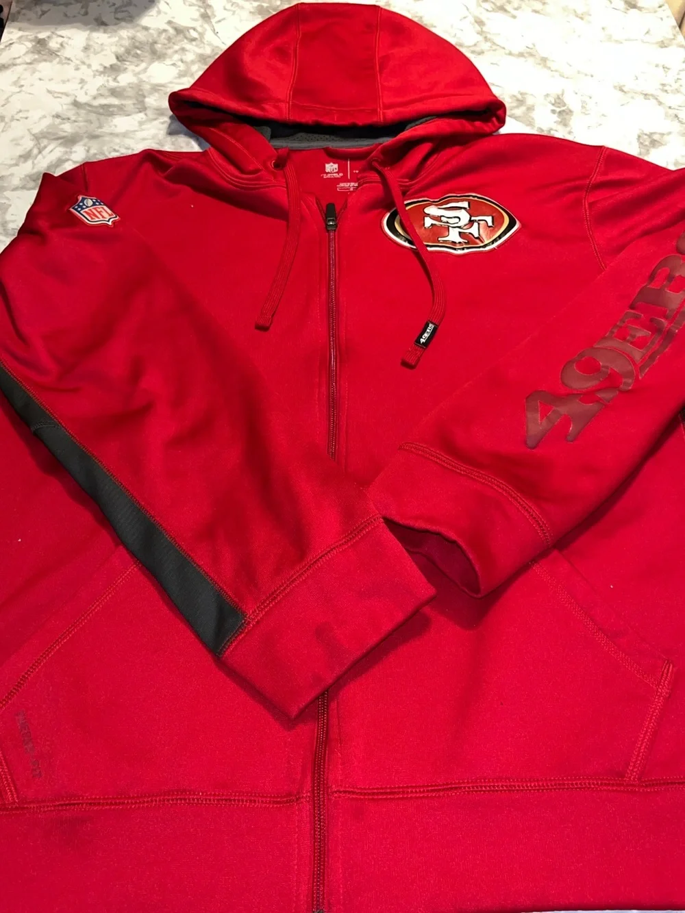 NFL Red San Francisco 49ers zip up Hoodie Jacket